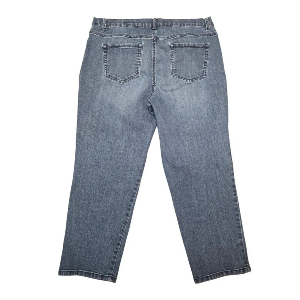 Gloria Vanderbilt Amanda Straight Leg Size 18W Plus Cropped Jeans